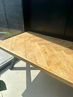 Vissengraat houten tafel ( zowel voor tuin als voor binnen), Huis en Inrichting, Tafels | Eettafels, 50 tot 100 cm, Rechthoekig