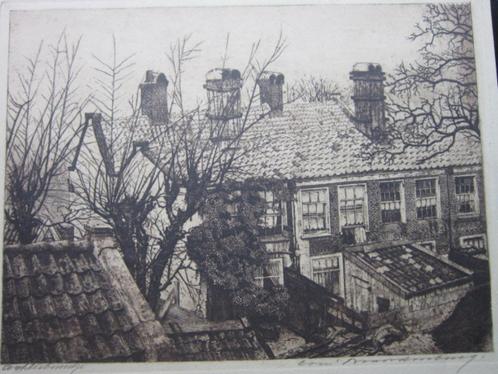 472> Cornelis Brandenburg  ets , gesigneerd, Antiek en Kunst, Kunst | Etsen en Gravures, Verzenden