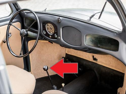 VW Pookknop Split Window Kever -09/1952 zwart Kever, Auto diversen, Auto-accessoires, Nieuw, Ophalen of Verzenden
