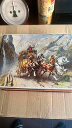 Oud groot tabaks/sigarenblik, Ophalen of Verzenden, Gebruikt, Overige