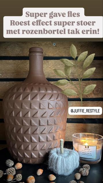 Roestkleurige Fles - Sober Interieur beschikbaar voor biedingen