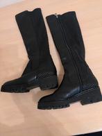Allma en Pena zwarte lange leder laars maat 36, Ophalen of Verzenden, Zo goed als nieuw, Zwart, Hoge laarzen