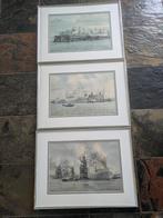 set van drie litho s gesigneerd Herman rosboom, Antiek en Kunst, Kunst | Tekeningen en Foto's, Ophalen of Verzenden