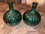 2 Vintage Empoli Groene Genie Flessen/Decanteerders, Antiek en Kunst, Antiek | Glas en Kristal, Ophalen