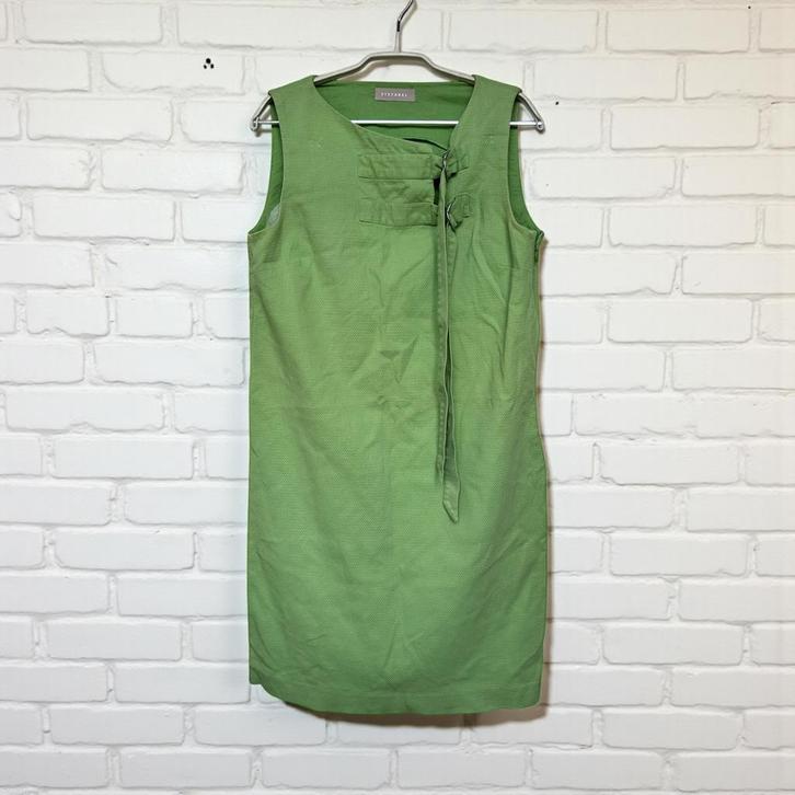 Stefanel Jurk Maat 36 Groen Mini Straps Sjiek, Kleding | Dames, Jurken, Zo goed als nieuw, Maat 36 (S), Groen, Boven de knie, Verzenden