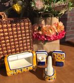 Badkamer set - Keramiek - gekocht in Mexico NIEUW, Huis en Inrichting, Ophalen of Verzenden, Nieuw, Geel, Overige typen