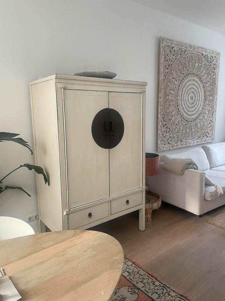 Chinese Bruidskast buffetkast - Crème Kleur, Huis en Inrichting, Kasten | Buffetkasten, Gebruikt, 150 tot 200 cm, 100 tot 150 cm