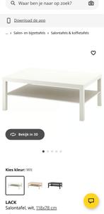 Witte IKEA Salontafel, Kunststof, Gebruikt, 100 tot 150 cm, Modern