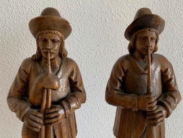 Houten Muzikanten uit Bretagne, 19e eeuw beschikbaar voor biedingen