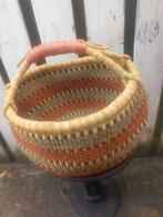 Bolgatanga#mand#Ghana Bolgatanga uniek handgeweven oersterk, Ophalen of Verzenden, Nieuw, Rond, Overige materialen