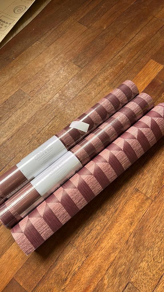 Behang Kwantum, Huis en Inrichting, Stoffering | Behang, Rood, Paars, 10 tot 25 m², Ophalen of Verzenden