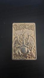 Pokemon charizard metal gold plated 1999, Ophalen of Verzenden