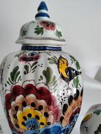 Delftsblauwe polychrome Vazen Set, Antiek en Kunst, Ophalen of Verzenden