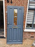 Hardhouten voordeur., Doe-het-zelf en Verbouw, Deuren en Horren, Ophalen, Gebruikt, Buitendeur, 200 tot 215 cm