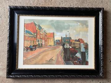 Dorf am Hafen um Hoorn , 1962 Emil Rizek  beschikbaar voor biedingen