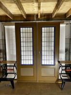 Oude ensuite schuifdeuren glas in lood in topstaat