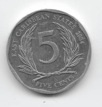 Oost-Caribische Staten 5 cents 2004 KM# 36 beschikbaar voor biedingen