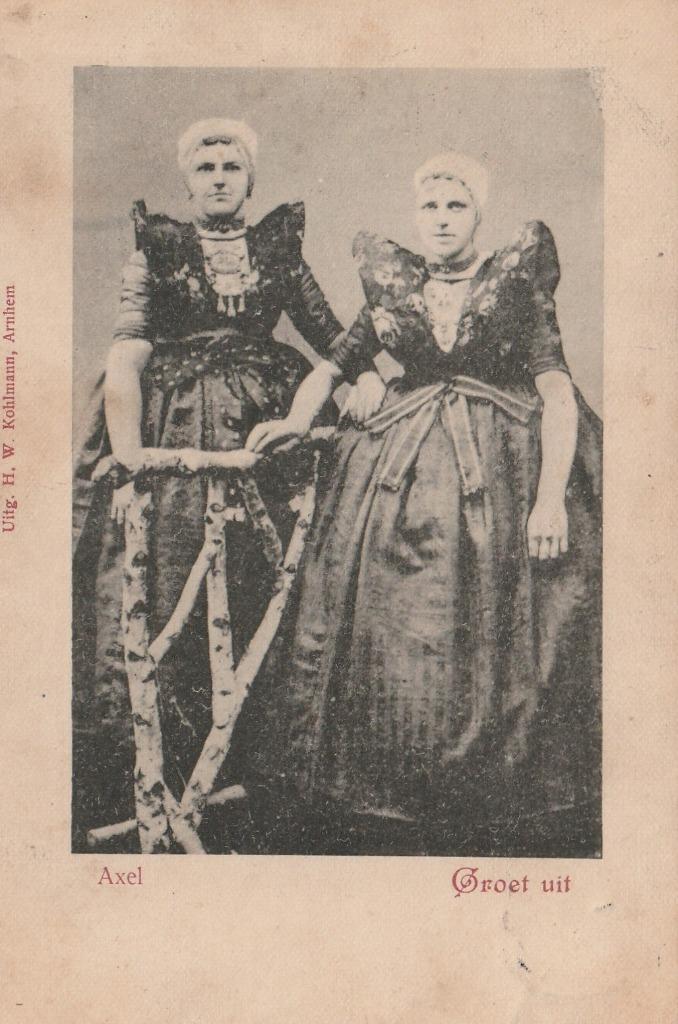 AXEL Klederdracht 1903, Verzamelen, Ansichtkaarten | Nederland, Gelopen, Zeeland, Voor 1920, Verzenden