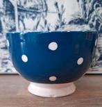 Oude franse spoelkom met stippen, blauw, Antiek en Kunst, Ophalen of Verzenden