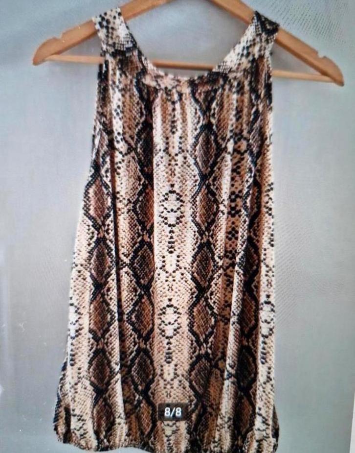 nieuw TOP tijgerprint S/M Sophia mouwloos strik design mode, Kleding | Dames, Tops, Nieuw, Maat 38/40 (M), Bruin, Zonder mouw