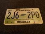 Kentekenplaat licenseplate Tennessee Bradley USA, Auto's, Gebruikt, Ophalen of Verzenden