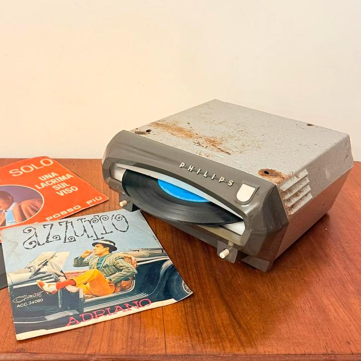 VINTAGE PLATENSPELER PHILIPS AUTO-MIGNON 1960 OLDTIMER AUTO, Audio, Tv en Foto, Platenspelers, Gebruikt, Platenspeler, Philips