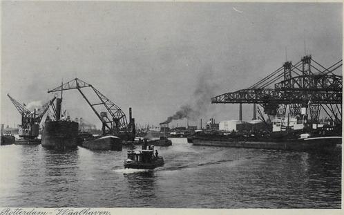B117-Rotterdam,Waalhaven,schepen,kranen, Verzamelen, Ansichtkaarten | Nederland, Ongelopen, Zuid-Holland, Verzenden