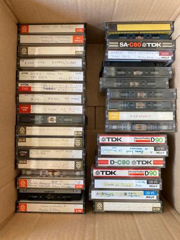 20€ !! Mix van 80 TDK cassettebandjes ooit zelf opgenomen beschikbaar voor biedingen