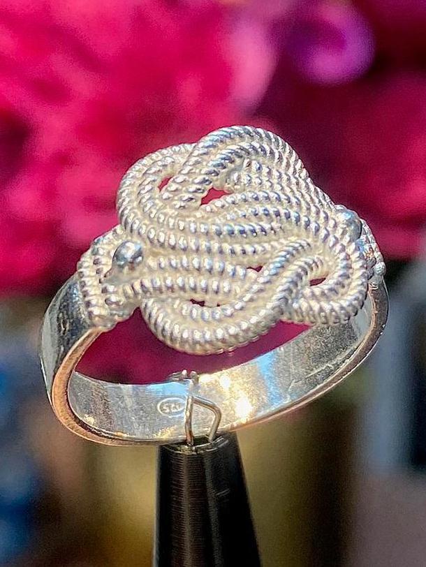 925 Zilveren Infinity Ring, Sieraden, Tassen en Uiterlijk, Ringen, Nieuw, Dame of Heer, 18 tot 19, Zilver, Zilver, Ophalen of Verzenden