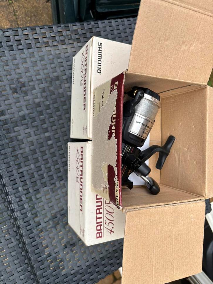 3 Shimano 4500b, Watersport en Boten, Hengelsport | Karpervissen, Zo goed als nieuw, Molen, Ophalen