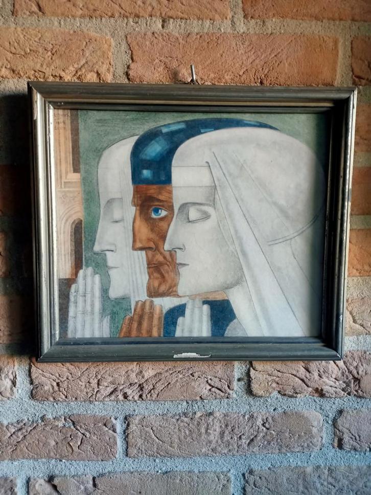 Gebed Jan Toorop Litho 1924, Antiek en Kunst, Kunst | Litho's en Zeefdrukken, Ophalen