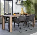 4 Eetkamerstoelen Strava op wieltjes grijs/groen Als Nieuw, Ophalen, Zo goed als nieuw, Overige kleuren, Strava