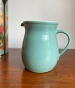 Vintage PZH Plateel Gouda kan/waterkan/vaas turquoise oor, Ophalen of Verzenden