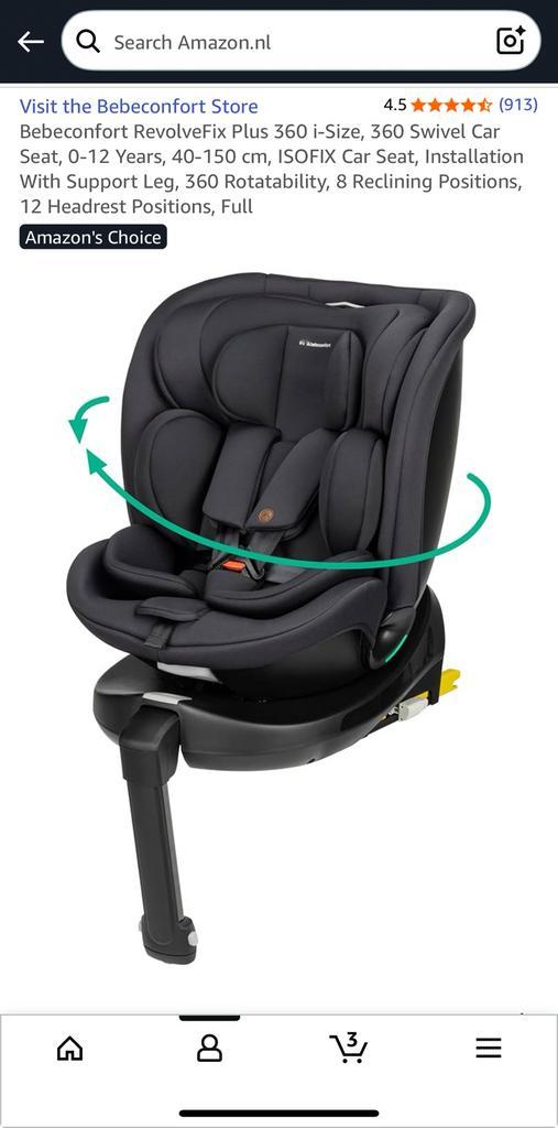 NEW IN BOX Bebeconfort RevolveFix Plus 360 i-Size CAR SEAT, Watersport en Boten, Hengelsport | Witvissen, Nieuw, Overige typen