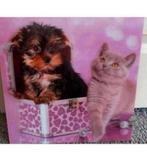 Wanddecoratie kat en hond, Ophalen of Verzenden