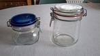 2 weckpotten / glazen potten. Samen 4 euro., Ophalen of Verzenden, Zo goed als nieuw, Overige materialen, Pot, Bus of Blik