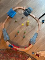 Houten treinbaan + veel extras, Ophalen of Verzenden, Gebruikt