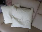 Kussen Leer 2 stuks 50 x 50 cm Beige, Ophalen of Verzenden, Nieuw, Beige, Vierkant