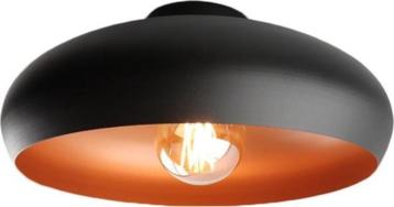 2x EGLO Mogano Plafondlamp - E27 - Ø 40 cm - Zwart/Koper