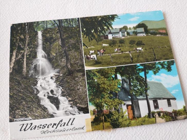 Wasserfall Hochsauerland - 3 afbeeldingen, Verzamelen, Ansichtkaarten | Buitenland, Gelopen, Duitsland, 1960 tot 1980, Ophalen of Verzenden