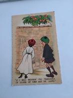 SCHOTSE. MAN IN KILT EN VROUW KIJKEN OMHOOG, Ophalen of Verzenden, Voor 1920, Overige thema's
