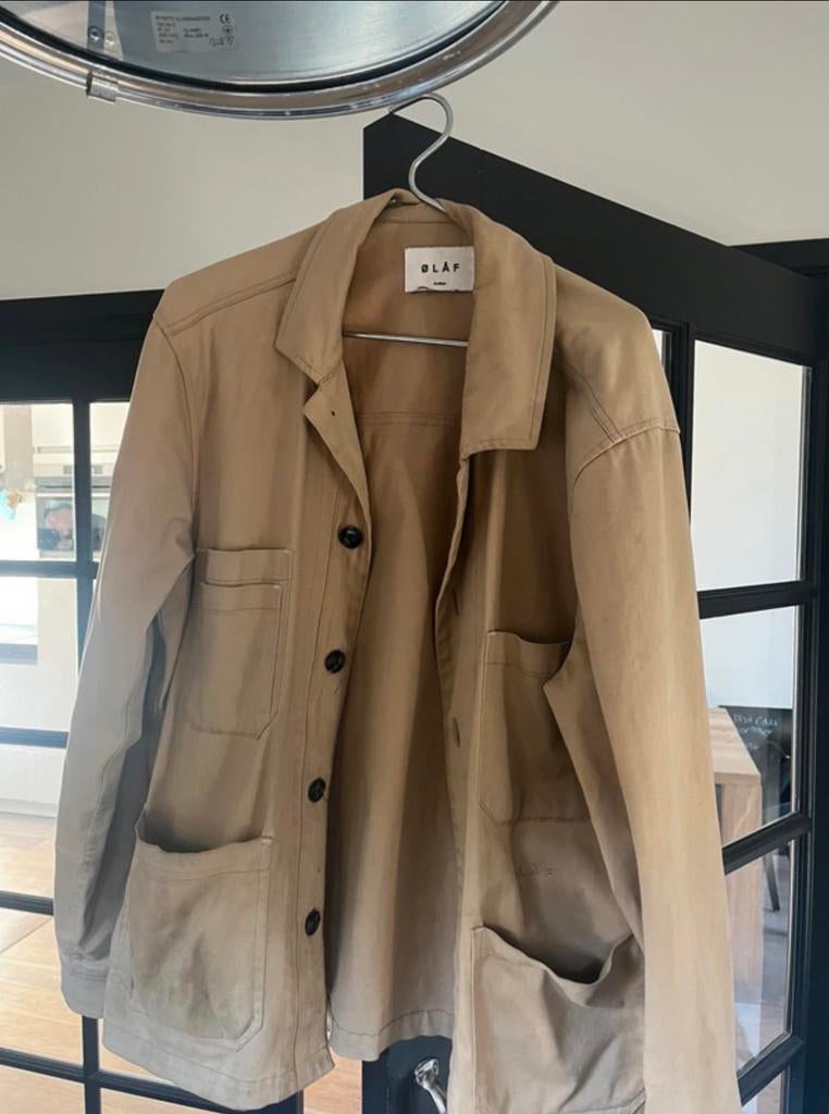 OLAF Mannen Jasje - Stijlvol en Comfortabel, Kleding | Heren, Jassen | Winter, Zo goed als nieuw, Maat 48/50 (M), Beige, Ophalen of Verzenden