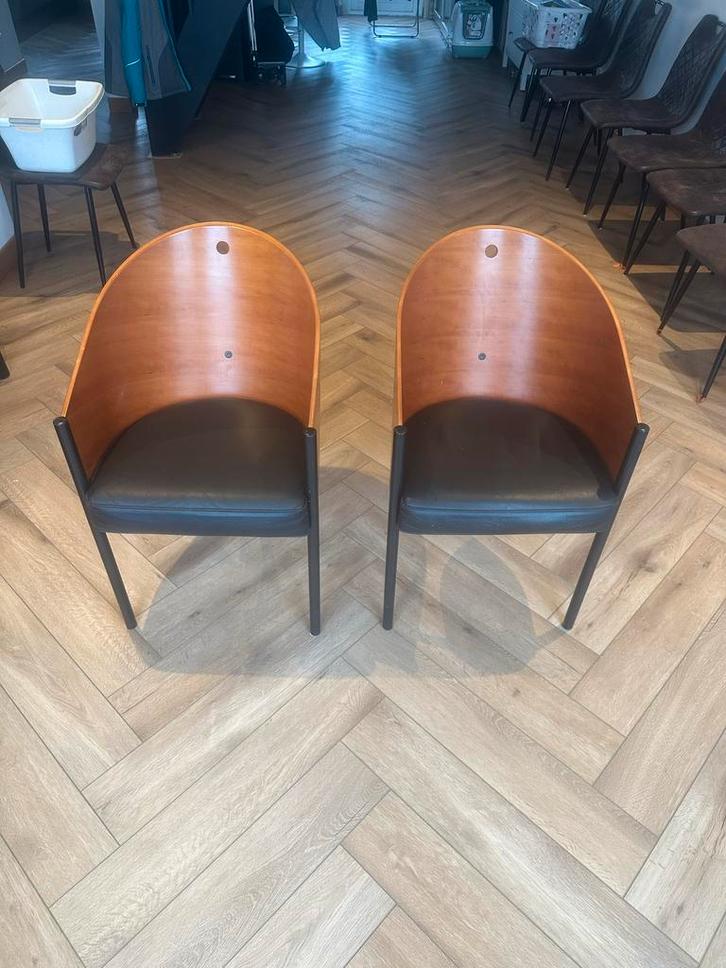 2 Philippe Starck Aleph Driade Stoelen - Uitstekend!, Huis en Inrichting, Stoelen, Gebruikt, Twee, Hout, Zwart, Ophalen