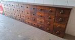 XXL vintage/industriële ladekast, grote houten winkelkast, Ophalen of Verzenden