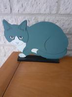 Poes Houtsnijwerk, Ophalen of Verzenden, Zo goed als nieuw, Hond of Kat, Beeldje of Figuurtje