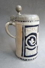 Om 1750 Duitse Steengoed Bierpint Pint Decor van Paarden, Antiek en Kunst, Antiek | Keramiek en Aardewerk, Ophalen of Verzenden