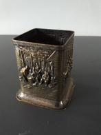 Zilpla vierkant lepel beker vaasje busje Herbert Hooykaas, Ophalen of Verzenden