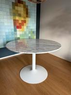 Complete eethoek (Loods5) - Marmeren tafel & 4 stoelen, Huis en Inrichting, Tafels | Eettafels, Ophalen, Zo goed als nieuw, Rond