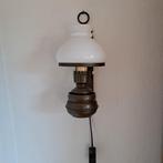 Oude Stijl Wandlamp met Glazen Kap, Ophalen of Verzenden, Gebruikt, Glas, Oude stijl