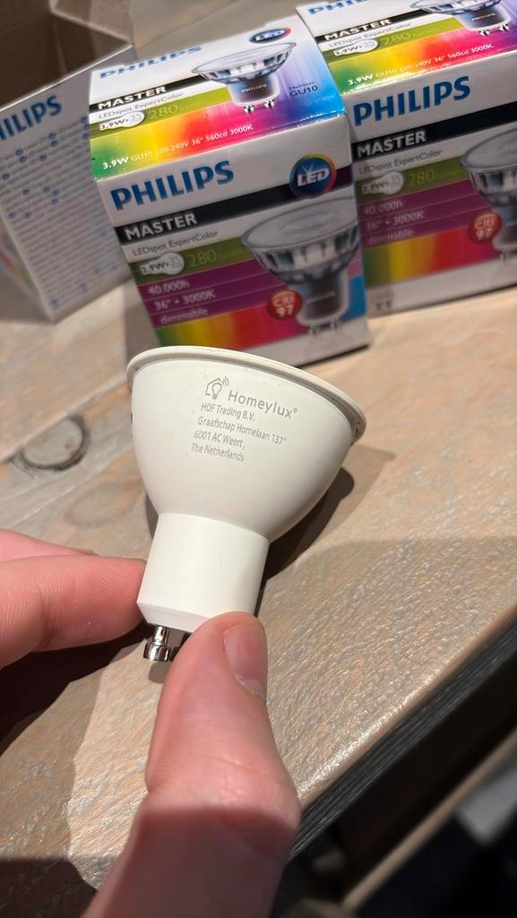 3x Homeylux GU10 spot lamp LED RGB Smart, Huis en Inrichting, Lampen | Losse lampen, Gebruikt, Led-lamp, Minder dan 30 watt, Overige fittingen